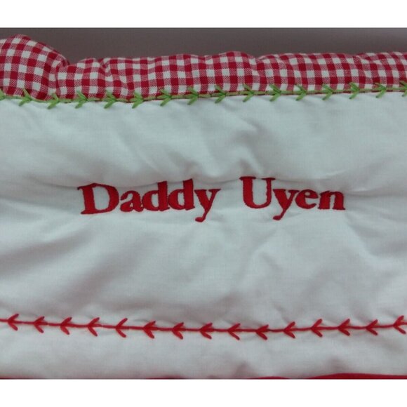 Pottery Barn Kids Daddy Uyen Jumbo Stocking Santa Gifts Holiday Quilted 31.5 in - Picture 2 of 10